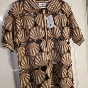 Mavans Brown and Cream Men's Shirt